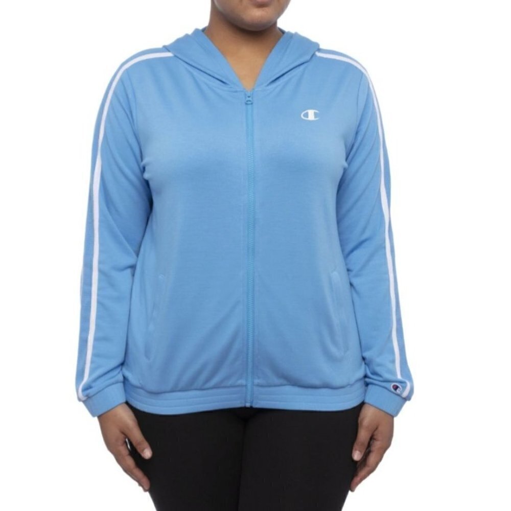 Champion Women's Plus Size Full-Zip Hoodie with Mesh Taping 1X NWT